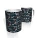 Caneca De Porcelana Nerderia e Lojaria ZEBRAS MULTI COLORS colorido