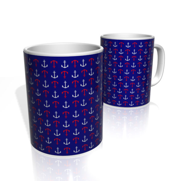 Caneca De Porcelana Nerderia e Lojaria ancoras colorido