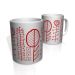 Caneca De Porcelana Nerderia e Lojaria arvores risco simples vermelho colorido