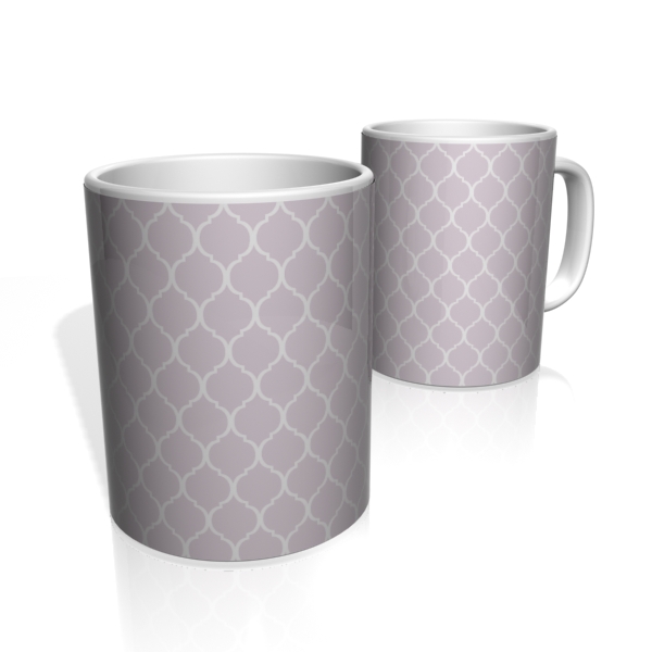 Caneca De Porcelana Nerderia e Lojaria azulejo lilas claro  colorido
