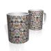 Caneca De Porcelana Nerderia e Lojaria birds flores colorido