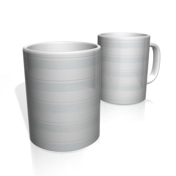 Caneca De Porcelana Nerderia e Lojaria faixas cinza claro  colorido
