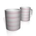 Caneca De Porcelana Nerderia e Lojaria faixas rosa claro  colorido