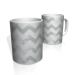 Caneca De Porcelana Nerderia e Lojaria linha zigzag cinza claro colorido