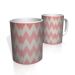 Caneca De Porcelana Nerderia e Lojaria linhas zigzag tons rosa colorido