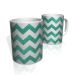 Caneca De Porcelana Nerderia e Lojaria linhas zigzag verde escuro  colorido