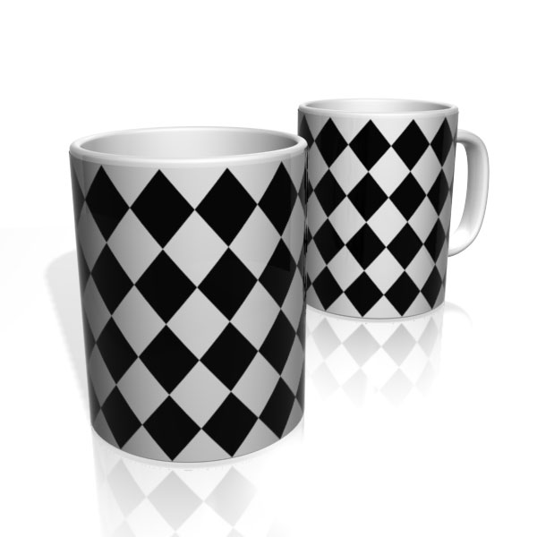 Caneca De Porcelana Nerderia e Lojaria lozangulos PB colorido