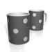 Caneca De Porcelana Nerderia e Lojaria preto bola branca colorido