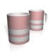Caneca De Porcelana Nerderia e Lojaria rosa escuro duas faixas 2 colorido