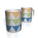 Caneca De Porcelana Nerderia e Lojaria triangles coloridos colorido