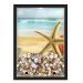 QUADRO CAIXA 33X43  PORTA CONCHAS NERDERIA E LOJARIA conchas estrela do mar preto