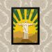 Quadro 32X42 Nerderia Redentor Brasil