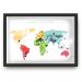 Quadro 33X43  Marque Suas Viagens Lugares Branco