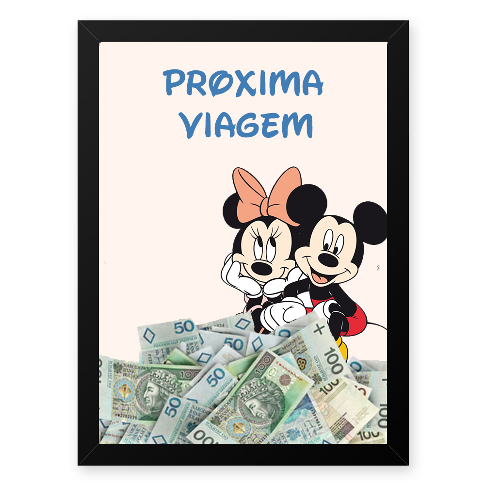 Quadro 33X43 Cofre Viagem Disney 02