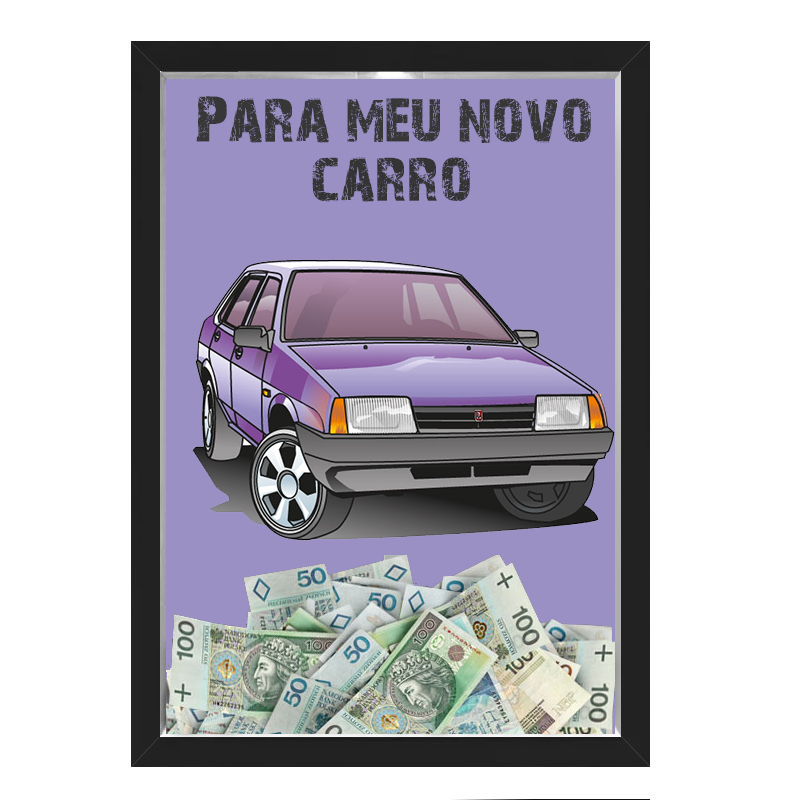 Quadro CAIXA COFRE 33x43 cm NERDERIA E LOJARIA car13 preto
