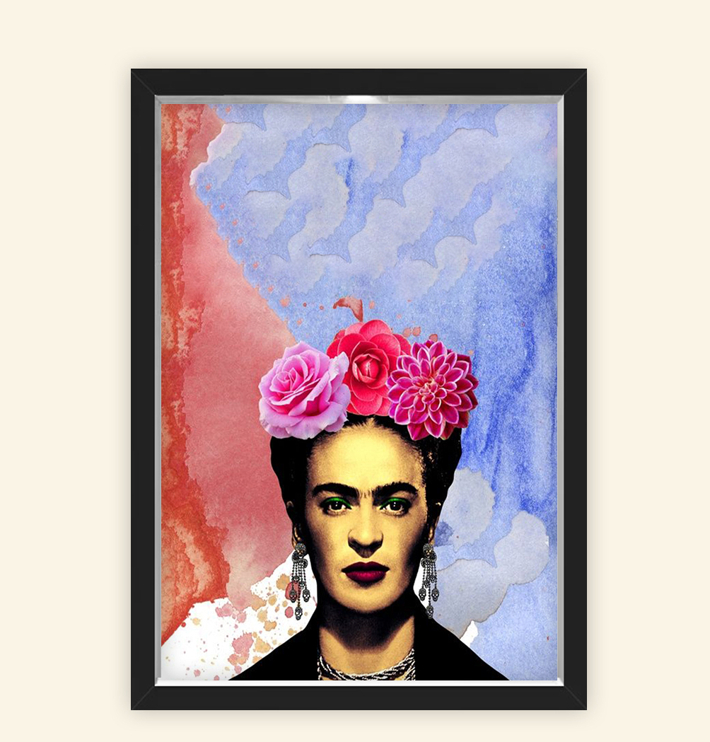 Quadro Caixa 23X33cm Frida Cores