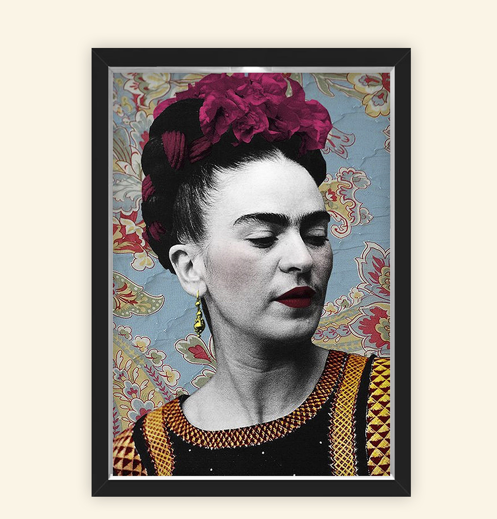 Quadro Caixa 23X33cm Frida Floral