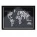 Quadro Caixa MAPA 33x43 cm (Com Led) Lojaria e Nerderia. viagens lugares textos preto