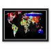 Quadro Caixa Mapa Marque Suas Viagens Com Tachinhas Com Led