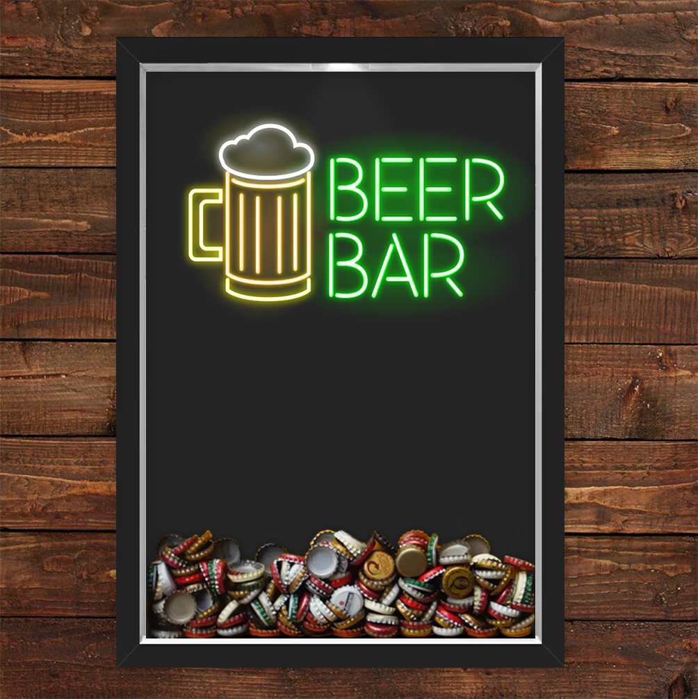 Quadro Caixa Porta Tampinha Cerveja Beer Bar