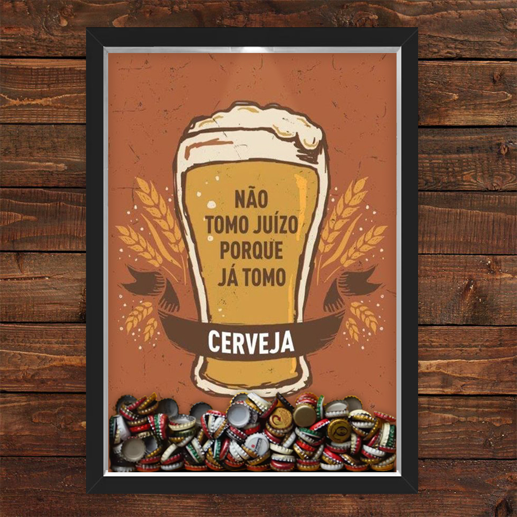 Quadro Caixa Porta Tampinha Cerveja Cerveja Juizo