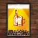 Quadro Caixa Porta Tampinha Cerveja Com Led Beer