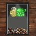 Quadro Caixa Porta Tampinha Cerveja Com Led Beer Bar
