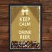Quadro Caixa Porta Tampinha Cerveja Com Led Keep Calm Beer