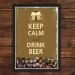 Quadro Caixa Porta Tampinha Cerveja Keep Calm Beer