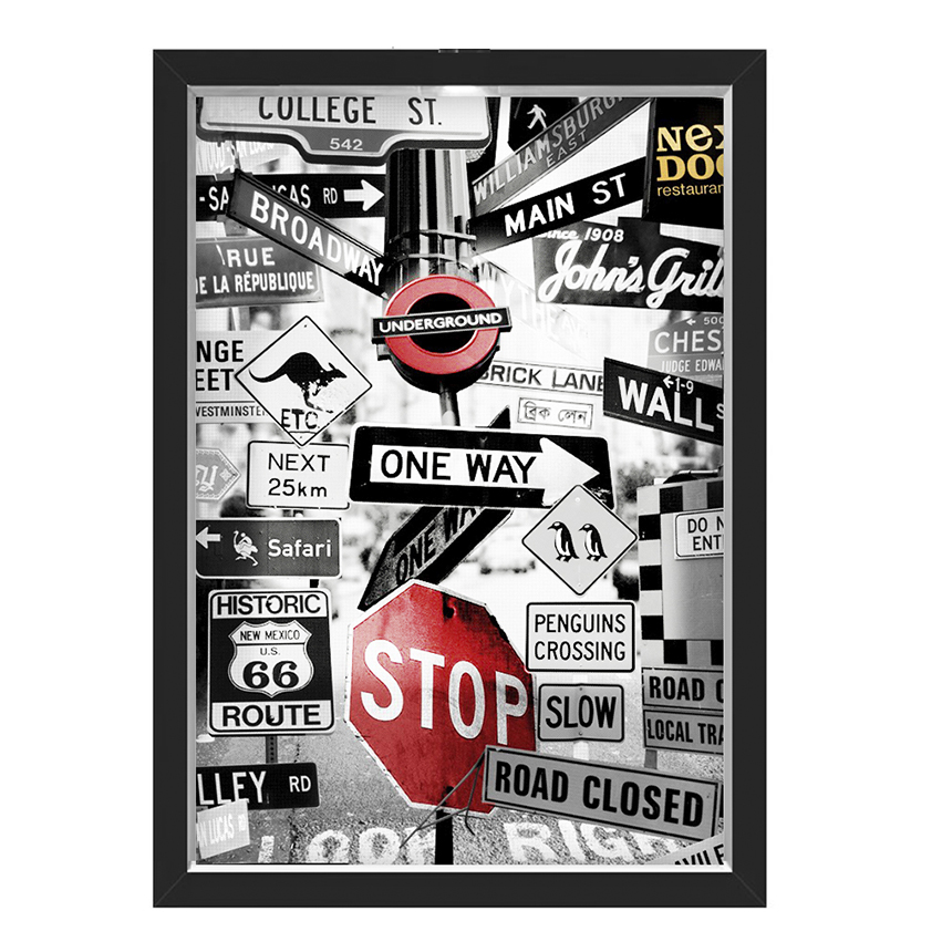 Quadro Cofre Viagens Com Led Placas