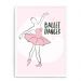 Quadro Decorativo 23x33cm Nerderia e Lojaria branco ballet dancer branco