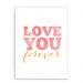 Quadro Decorativo 23x33cm Nerderia e Lojaria branco love you forever branco