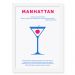 Quadro Decorativo 23x33cm Nerderia e Lojaria drinks manhatthan preto