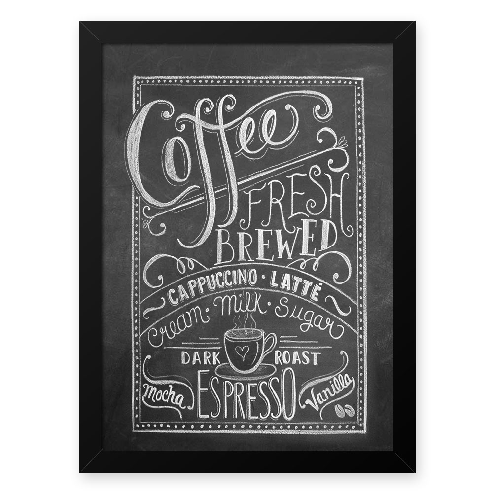 Quadro Decorativo 23x33cm Nerderia e Lojaria lousa coffee branco