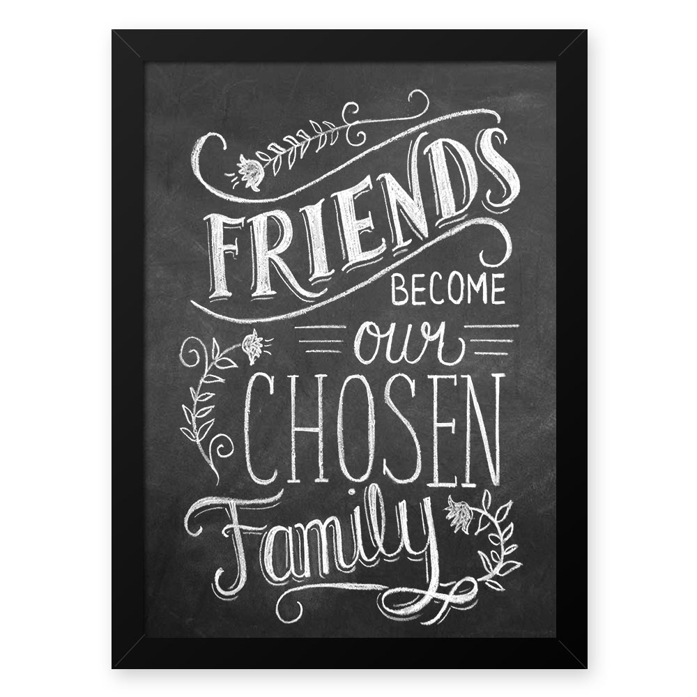 Quadro Decorativo 23x33cm Nerderia e Lojaria lousa friends branco