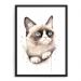Quadro Decorativo 33x43cm Nerderia e Lojaria gato pintura preto