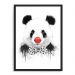 Quadro Decorativo 33x43cm Nerderia e Lojaria panda palhaco preto