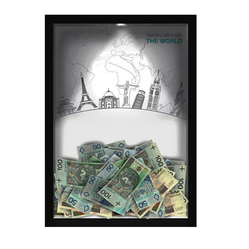 Quadro Decorativo Viagens Nerderia -Iluminação Led