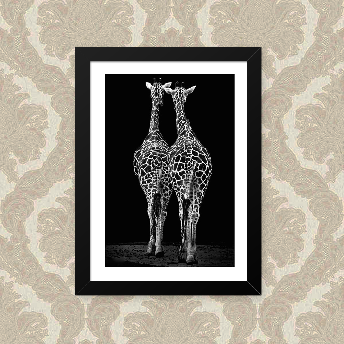 Quadro Girafas Amigas 33X43cm