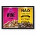 Quadro Porta Rolha Vinho E Tampinha Cerveja (2 Em 1) 33x43 cm  - Com LED Nerderia e Lojaria wine oclock e juizo preto