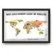 Quadro mapa  33x43 cm NERDERIA E LOJARIA viagens lugares leads preto
