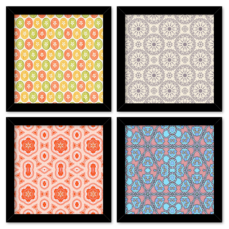 Quadros 20X20 (4 Uni) Nerderia Coffee Icons 01
