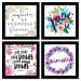 Quadros 20X20 (4 Uni) Nerderia Cozinha Icones