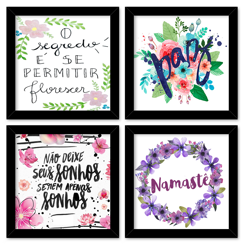 Quadros 20X20 (4 Uni) Nerderia Cozinha Icones