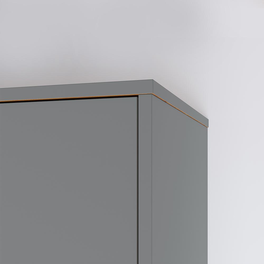 Armário Aéreo Organizador Suspenso Parede Multiuso 3 Portas Cozinha Jessica - Cinza - Cinamomo