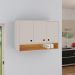 Armário Aéreo Organizador Suspenso Parede Multiuso 3 Portas Cozinha Jessica - Off White - Cinamomo