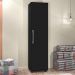 Armário Multiuso Sofia 1 porta 5 prateleiras Nicho Lavanderia Porta Objetos Preto