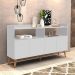 Buffet Master 4 Portas Pés Palito Madeira Nicho Organizador Aparador Grande Sala Jantar Branco - Lojas RPM