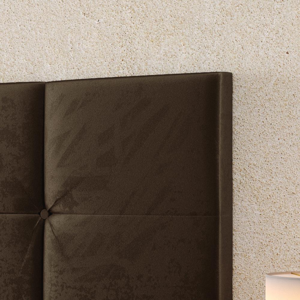 Cabeceira Cama Box Casal 1,40 Suspensa Bia Suede - Marrom - RPM Móveis