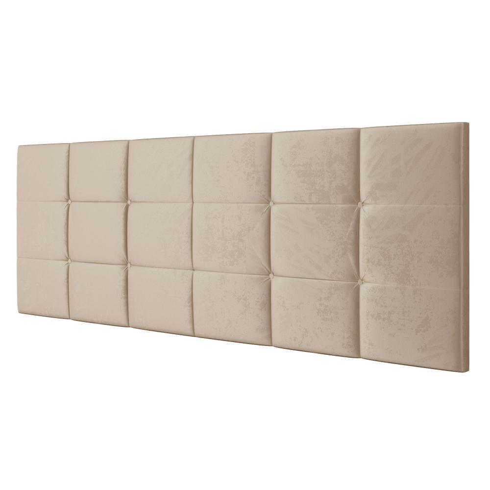Cabeceira Cama Box Casal Queen 1,60 Suspensa Bia Suede - Areia - Lojas RPM